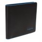Women PU Leather - Color Leather Edge - Slim Short Wallet - Brown / Blue