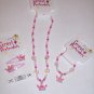 Princess Crown Bracelet Necklace and Hair Clips 4pc Set