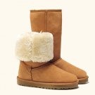 Covesgg high boots warm snow boots women flat shoes autumn and winter leather shoes