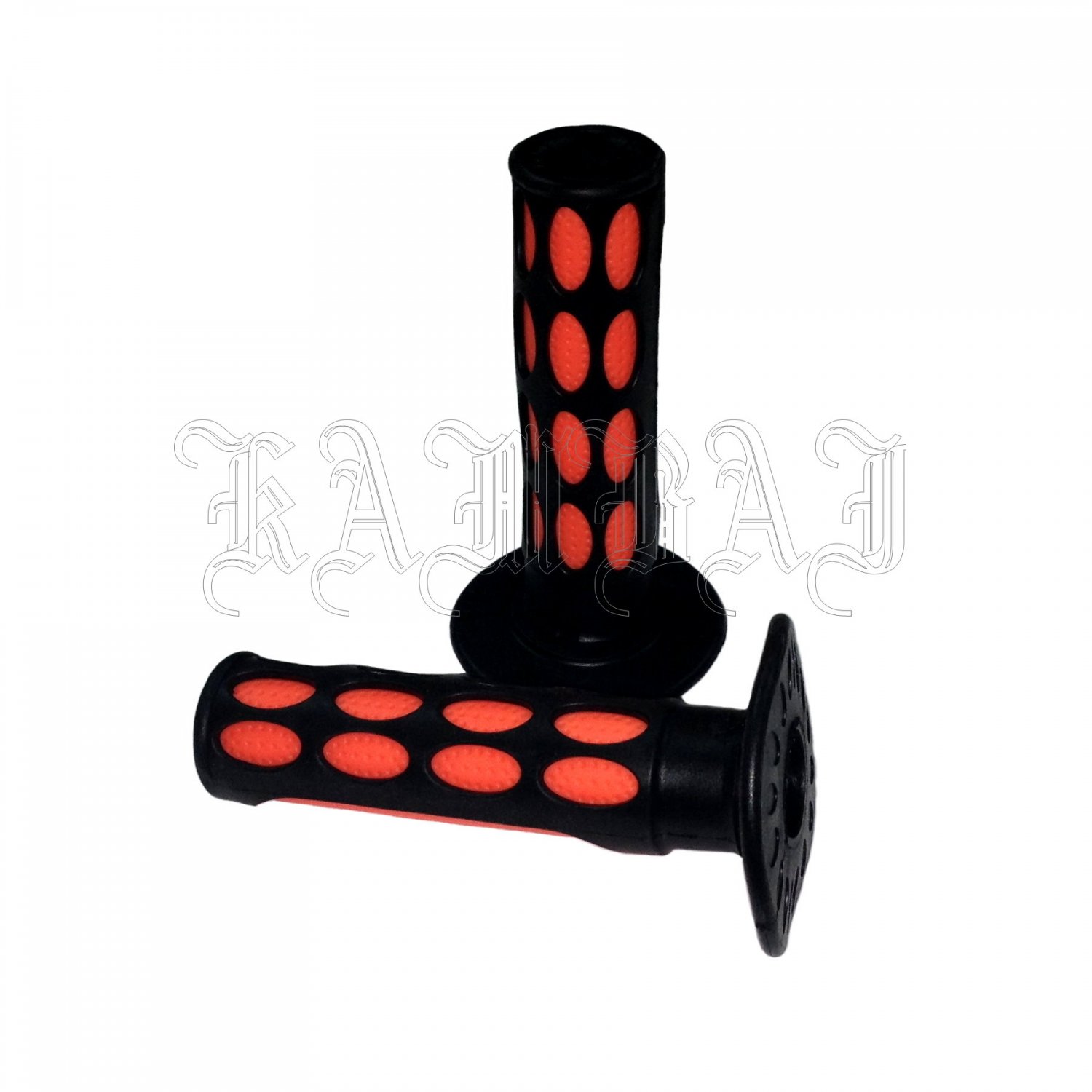 Motorcycle Grips Rubber Grips Off Road MotorCross Grips Orange/ Black