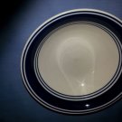 Vintage MAINSTAYS Stoneware Bowl White Navy Blue Trim Dishwasher Microwave Oven
