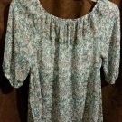 NWOT My Michelle Top Shirt Blouse Multi Color floral Made Guatemala Size-S