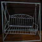 New 3 lot Swing Doll Stand 18x15 White Color iron Metal NEVER BEEN ASSEMBLED Vtg