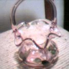 Fenton PETAL PINK Handpainted Basket from early 1990s