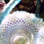 Fenton irridized Basket from Easter offering, hobnail