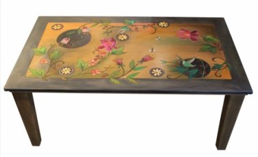 Coffee Table with Floral Design