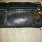100 % Authentic Tignanello black wallet  zipper on top -NWT
