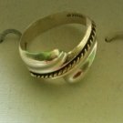 Vintage Taxco Mexican Sterling Silver-Gold Ring