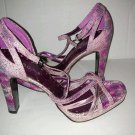 BCBG GIRLS  OPEN TOED PUMPS Pink/Purple size 6.5 B