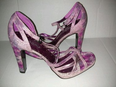 BCBG GIRLS  OPEN TOED PUMPS Pink/Purple size 6.5 B