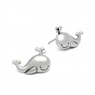 Smiling Whale Earrings ~ Stainless Steel