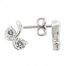 Fancy Cubic Zirconia Earrings ~ Sterling Silver