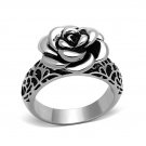 Pretty Rose Flower Ring ~ Stainless Steel