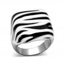 Black & White Fashion Ring ~ Stainless Steel