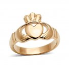 Lovely Ion Rose Gold Plated Claddagh Ring ~ Stainless Steel