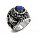 United States Air Force Montana Blue Military Ring ~ Stainless Steel