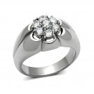 Cubic Zirconia Ring ~ Stainless Steel
