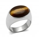 Synthetic Cat's Eye Ring ~ Stainless Steel