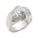 Clear Cubic Zirconia Band Ring ~ Sterling Silver