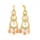 Gorgeous Ion Gold Chandelier Earrings ~ Sterling Silver