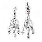 Gorgeous Cublic Zirconia Chandelier Earrings ~ Sterling Silver
