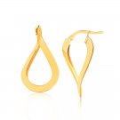 Polished Twist Freeform Hoop Earrings in 14K Yellow Gold