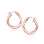 Italian Twist Hoop Earrings in 14K Rose Gold (5/8 inch Diameter)