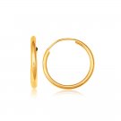 Polished Endless Hoop Earrings in 10K Yellow Gold (5/8 inch Diameter)
