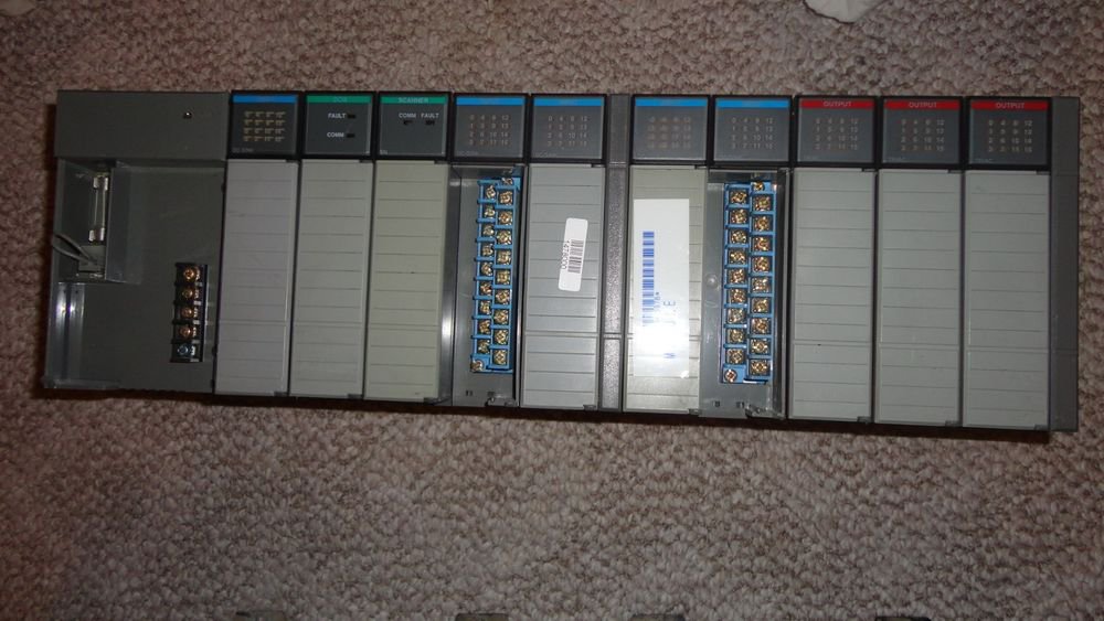 Allen Bradley PLC SLC 500 1746-P2, 10 SLOT RACK, I&O MODULES