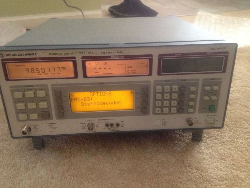 ROHDE & SCHWARZ FMA 0852.8500.52 MODULATION ANALYZER