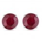 925 Sterling silver 5mm Cr Ruby Earring Stud