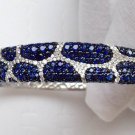 925 Sterling silver Gorgeous Created Blue Sapphire Bangle