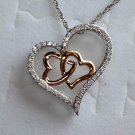 925 Sterling silver  "2  in 1" Heart Pendant
