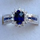 925 sterling silver Gorgeous Cr sapphire Ring
