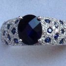 925 sterling silver Gorgeous Cr sapphire Ring