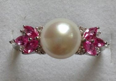 925 sterling silver Gorgeous Pearl Ring