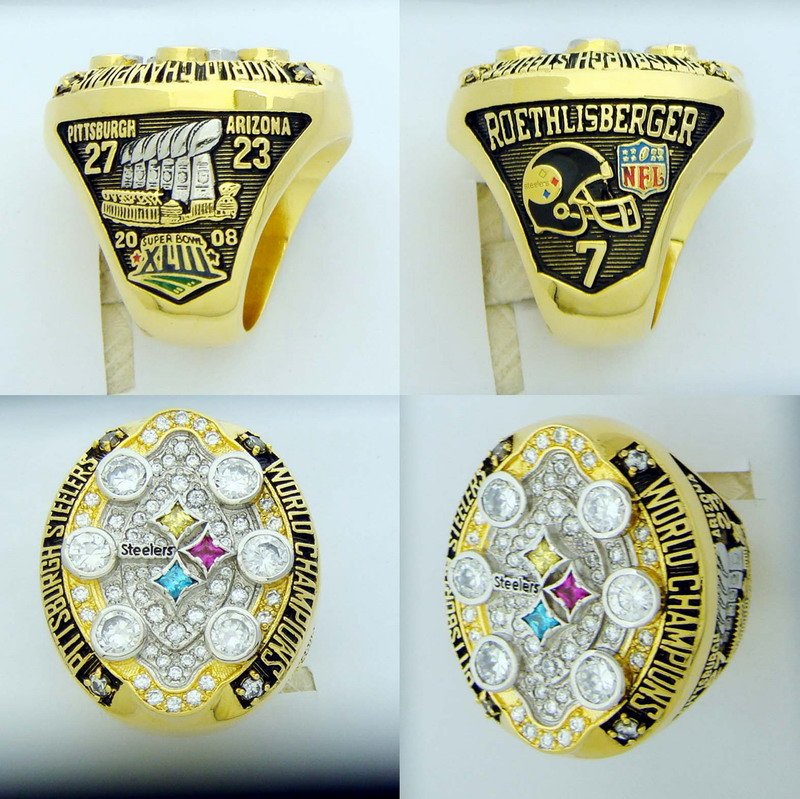 2008 Pittsburgh Steelers Super Bowl Championship Ring Roethlisberger