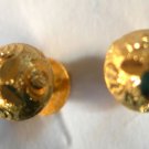 22K SOLID YELLOW GOLD CARVED HANDCRAFTED STUD BALL EARRINGS SCREW BACK PIERCED