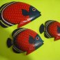 Red Fish Wooden Figures