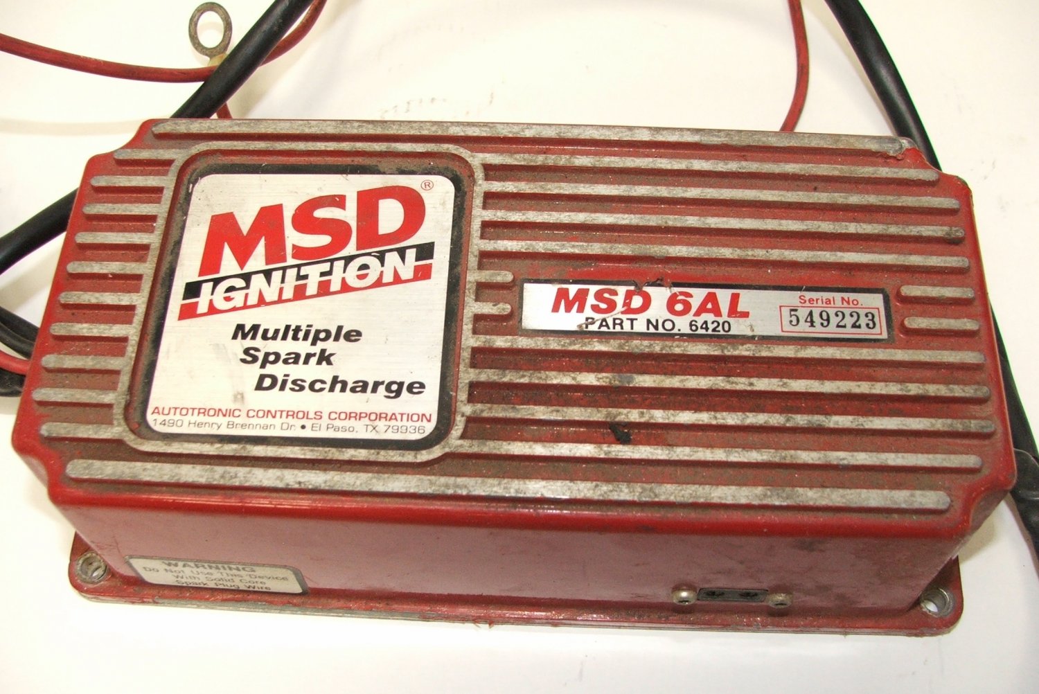 MSD 6AL Ignition Box (Not Working)