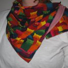 Multi-colored cat print scarf small
