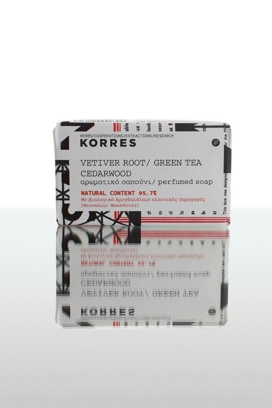 Korres Vetiver Root/Green Tea/Cedarwood Perfumed soap 125mL