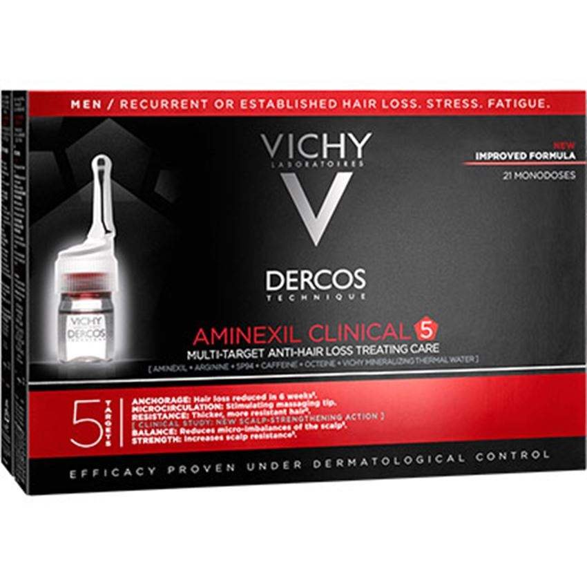 Vichy Dercos Aminexil Clinical 5 Hair Loss Treatment for Men 21 x 6ml