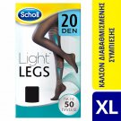 Scholl Light Legs 20Den Black XL
