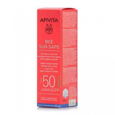 Apivita Bee Sun Safe Anti-Spot & Anti-Age Face Cream SPF50 Tinted Golden 50ml