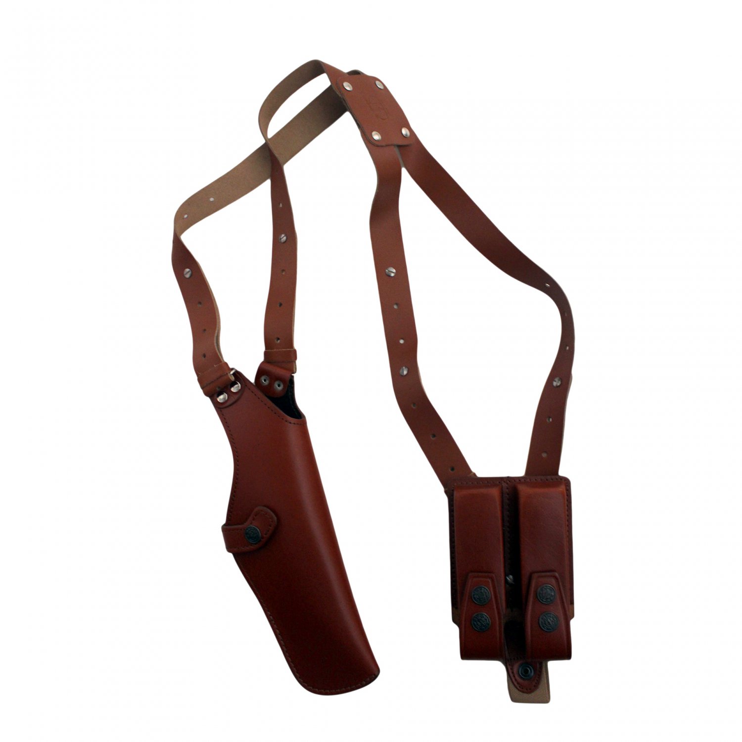 K Leather Vertical Shoulder Gun Holster