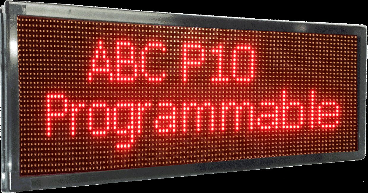 16"x41" Red 10mm Indoor Scrolling Programmable LED Sign