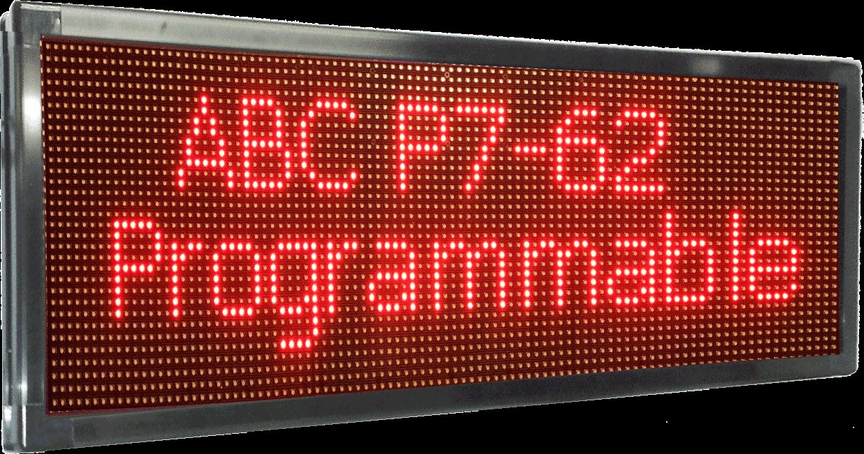 7"x64" Red 7.62mm Indoor Scrolling Programmable LED Sign