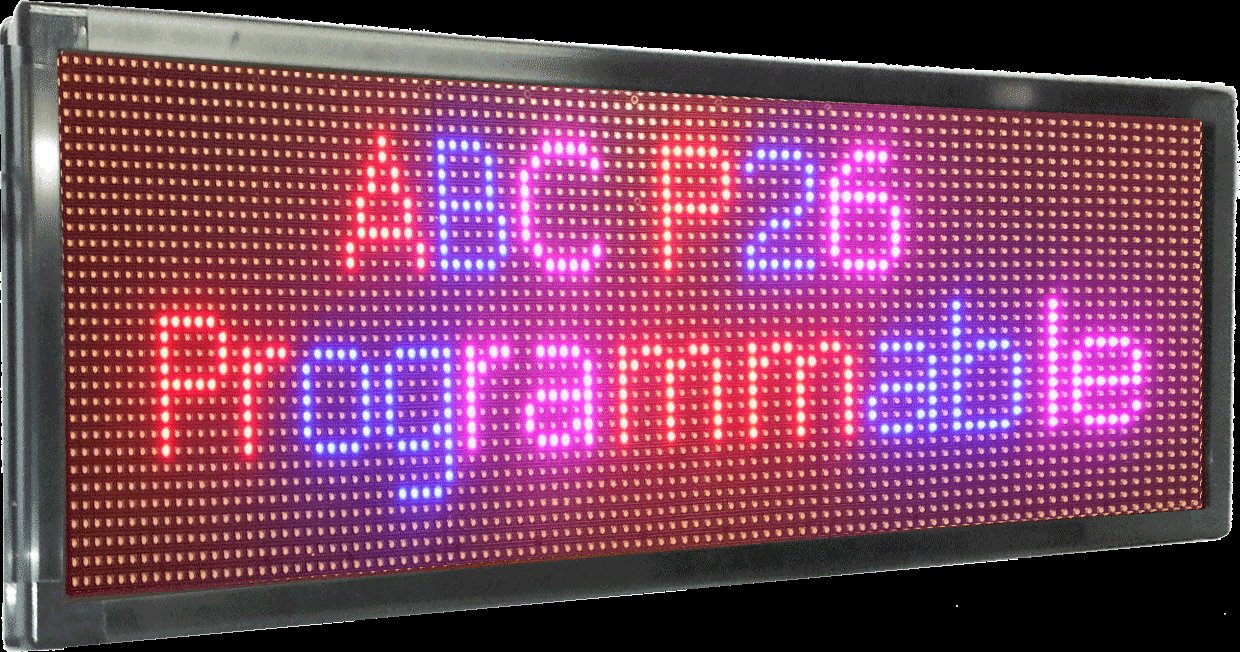 35"x118" Red Blue Purple 26mm Outdoor Scrolling Programmable LED Sign