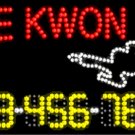17" x 31" Custom Animated Tae Kwon Do LED Sign with Phone